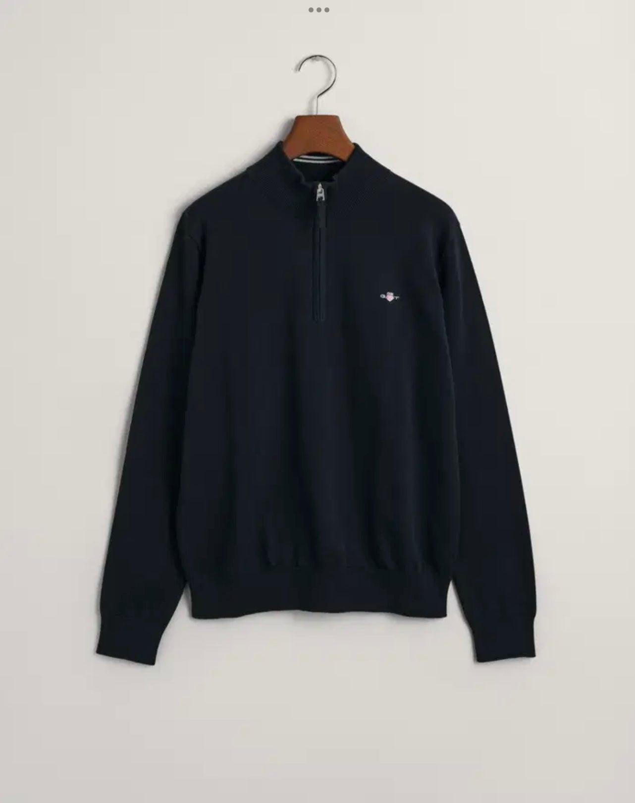 Gant - Strikk - Halfzip - Mørkblå - 9-16år
