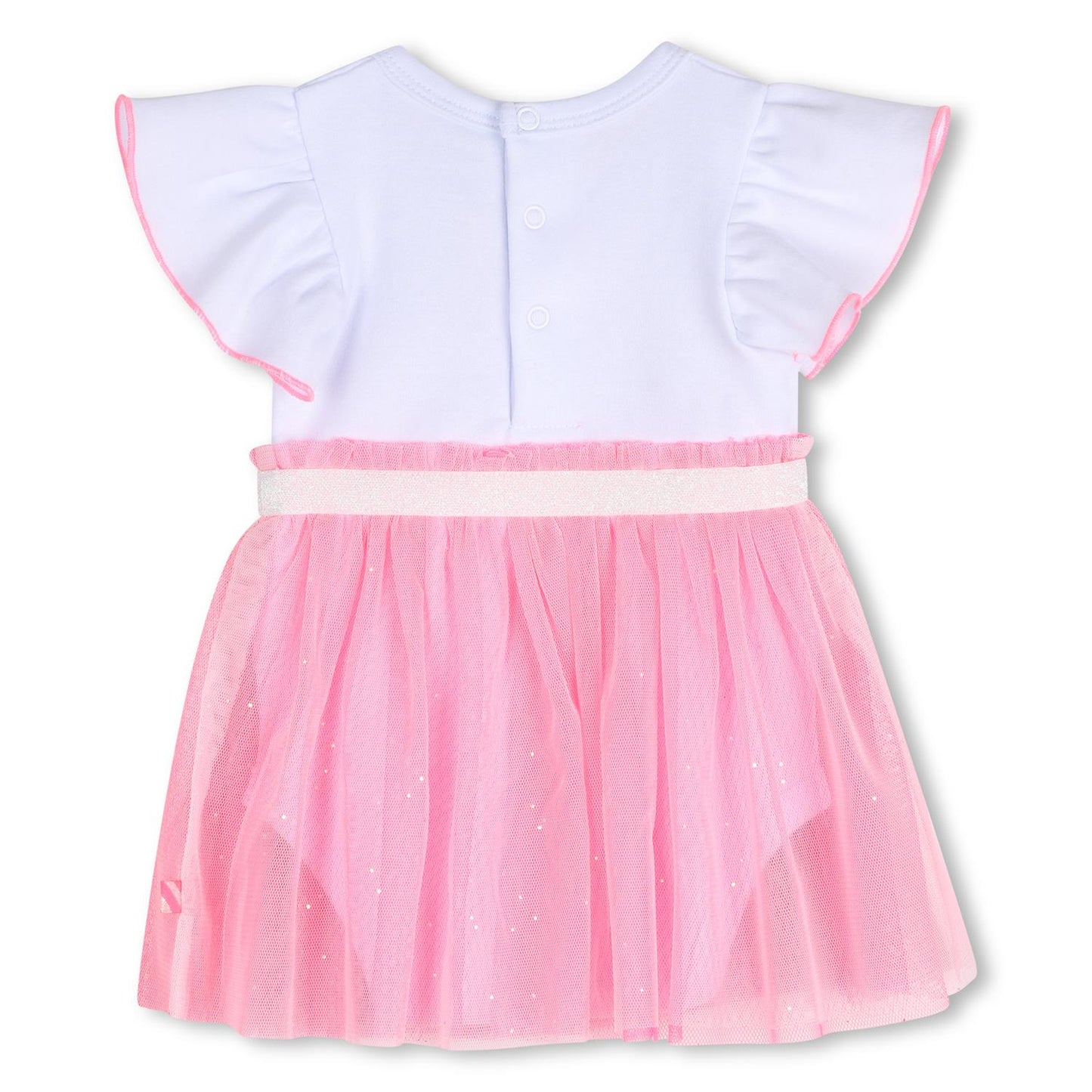 Billieblush – Kjole med tyllskjørt og rysjer – Rosa – Jente – 0-2 år