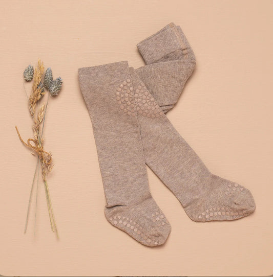 GOBABYGO - merino ull strømpebukse - beige - unisex -6-18 mnd