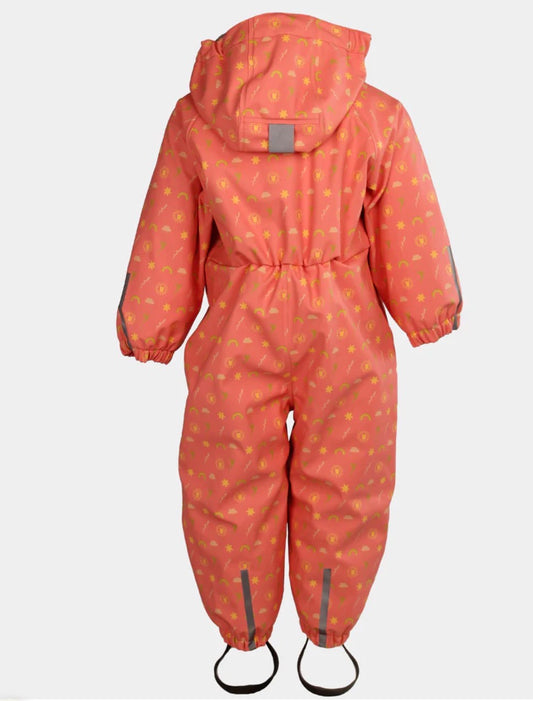 Kattnakken – Babyregndress med mykt PU-materiale – Stokkrose – Jente – 0-2 år