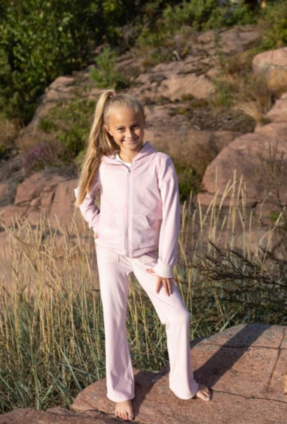 Vilje & Ve - Hermine Velour Jacket - Blush Rose - Jente - 4-12 år