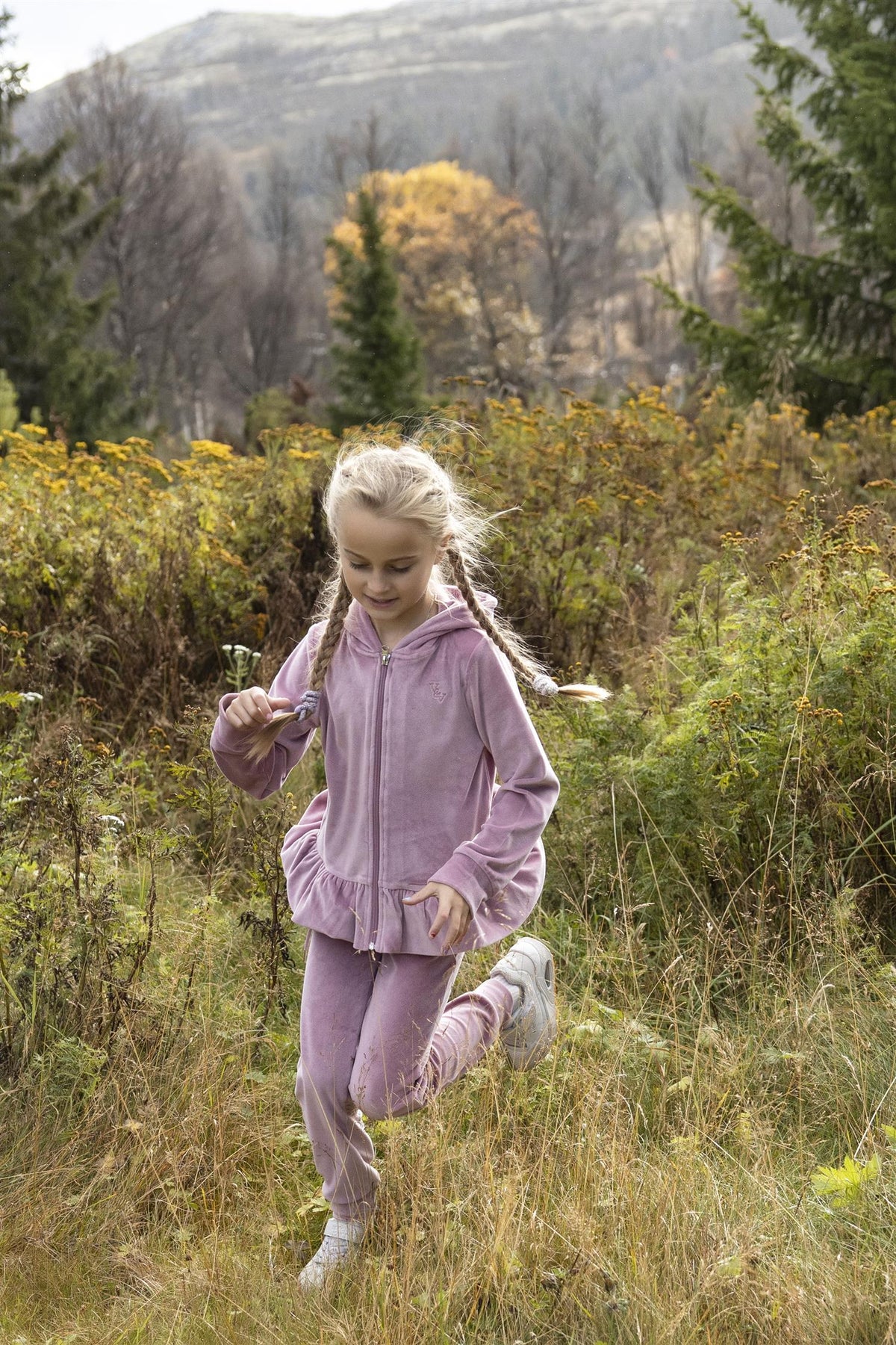 Vilje&Ve - Ines Velour Pant - Rosa - Jente - 1-6 år