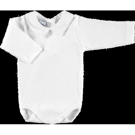 Babidu - Body med krage - Hvit - Unisex - 3-36 mnd