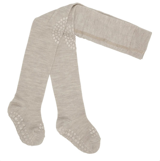 GOBABYGO - merino ull strømpebukse - beige - unisex -6-18 mnd