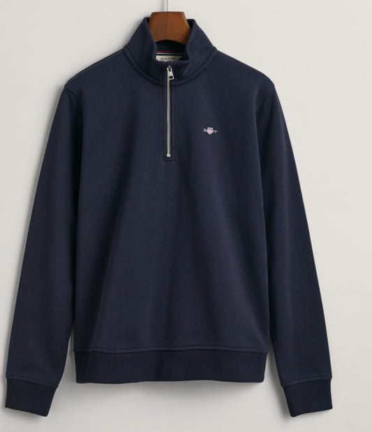 Gant - SHIELD HALF ZIP SWEATSHIRT c Blå - Gutt - 9-16 år