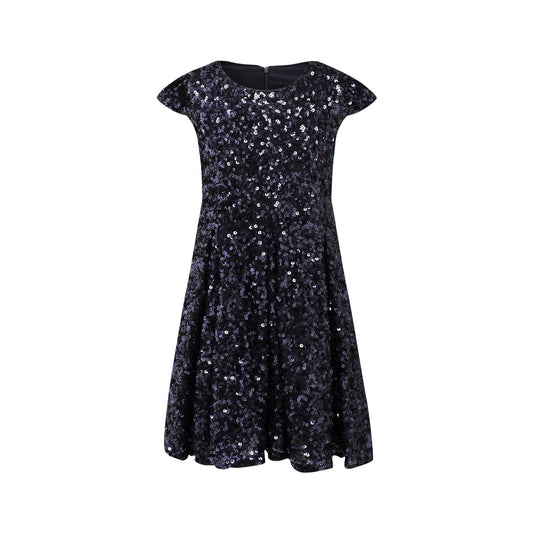 Prinsessefin - Beatrice Paljettkjole - Blå - Jente - 4-12 år