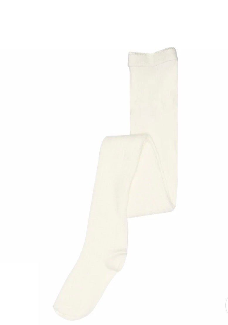 MP – Ribbet strømpebukse i bomull – Offwhite – Jente – 1-10 år