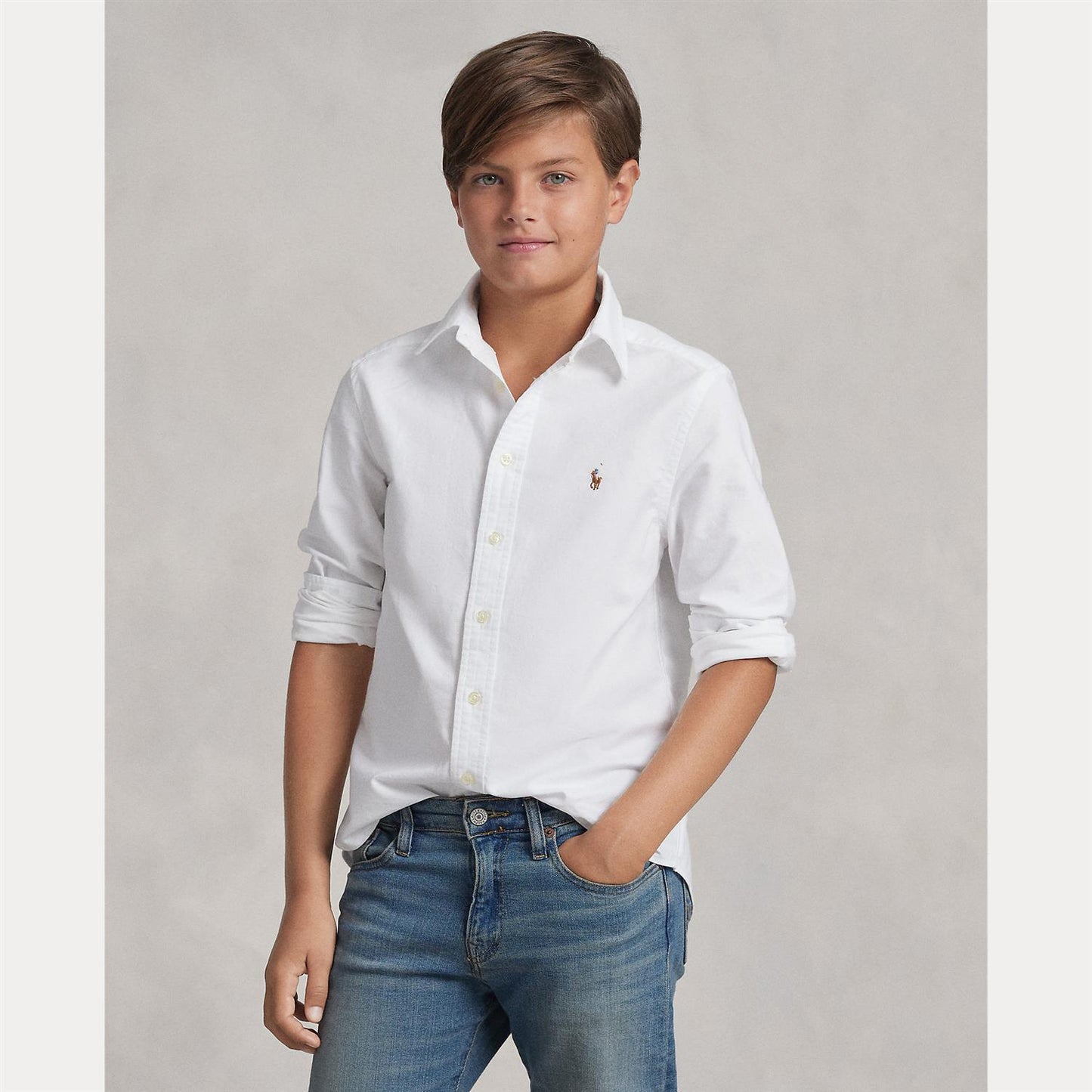 Polo Ralph Lauren - Oxford skjorte - Hvit - Gutt - 8-20 år