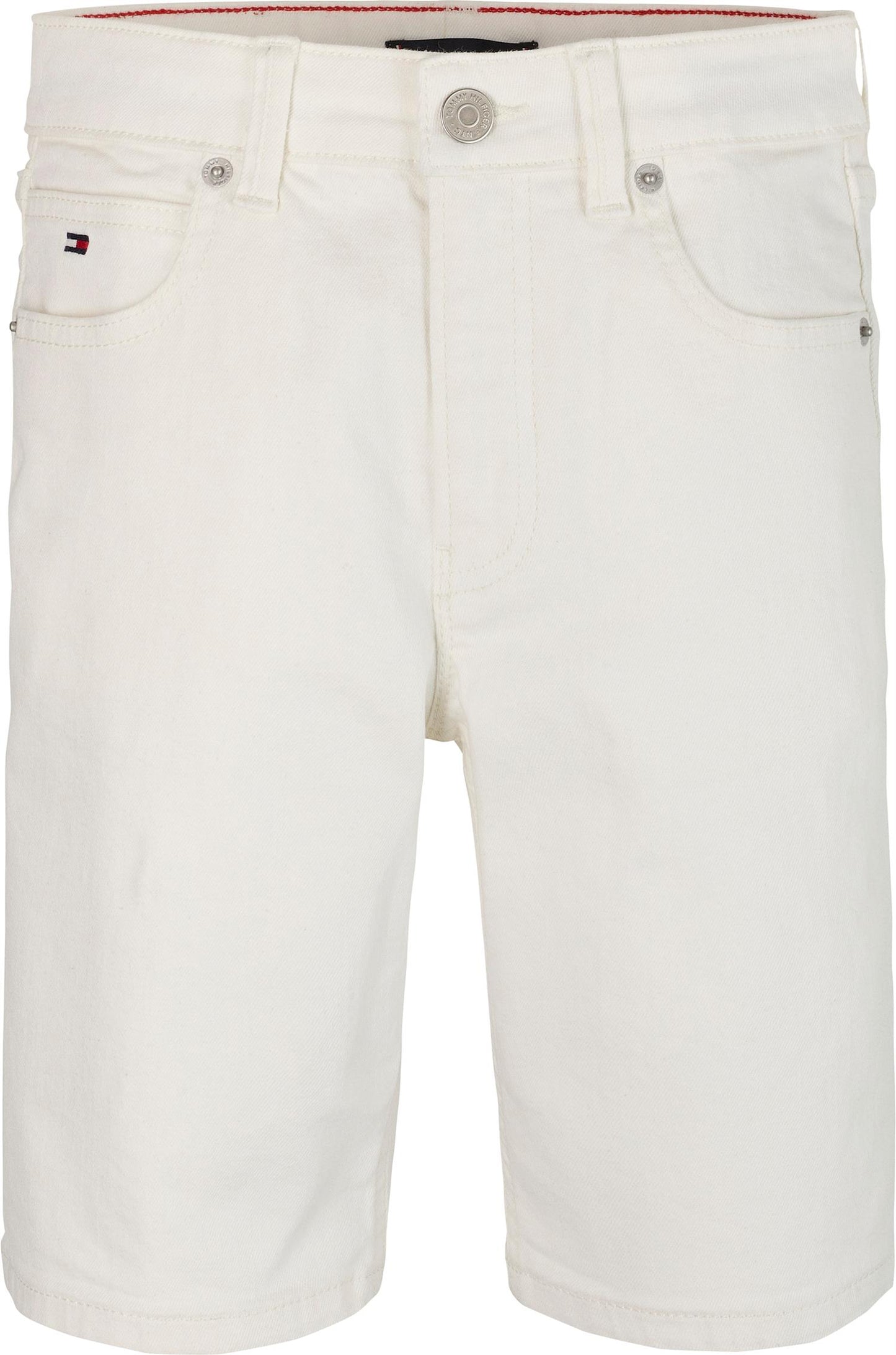 Hvit dongeri shorts