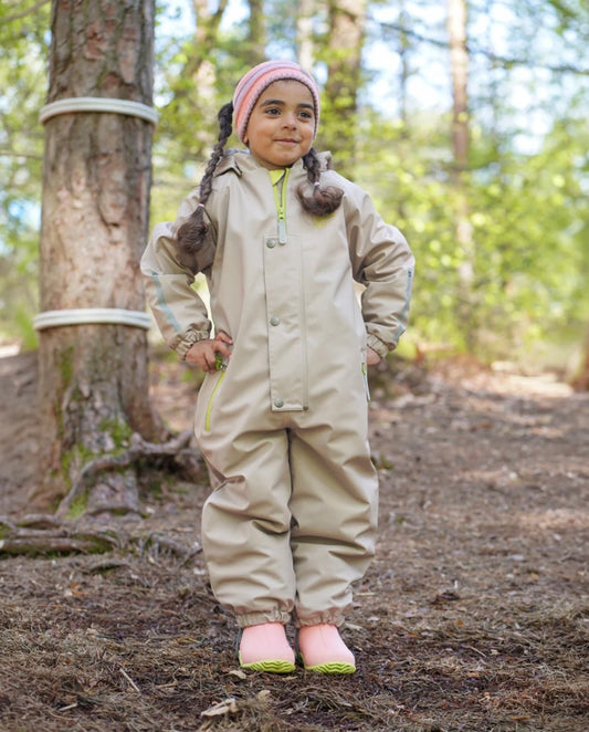 Kattnakken - Vinterregndress Slaps - Lys Bark - Unisex - 86-116 cm