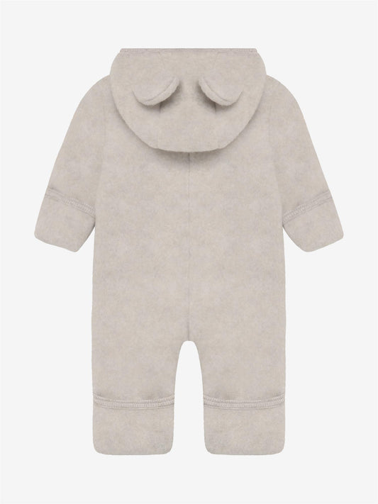 Huttelihut - Pram Suit ears cotton fleece - unisex - camel melange - 56-80 cm