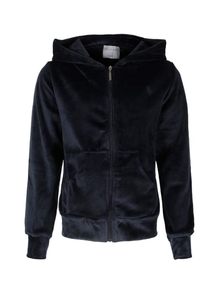 Vilje & Ve - Hermine Velour Jacket - Midnight Blue - Jente - 4-12 år