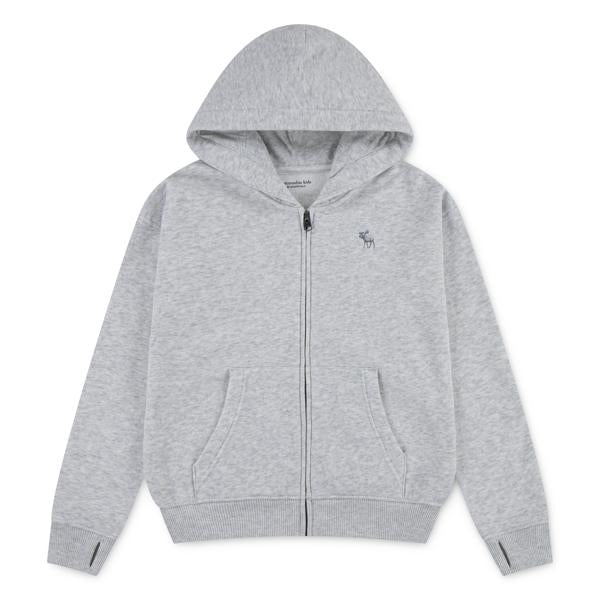 Abercrombie - Zip Hoody - Grå - Unisex - 9-16 år