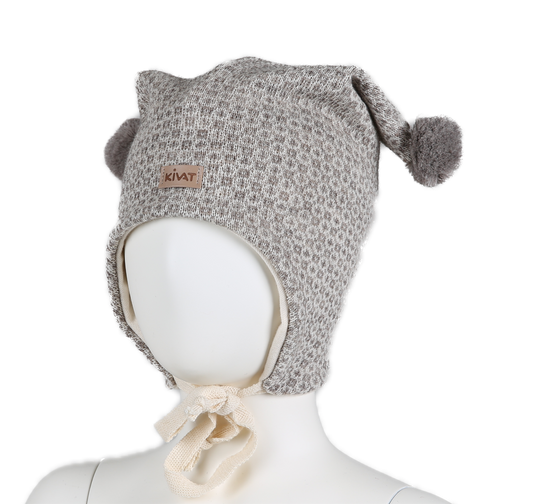 Kivat - Lue med Skinnlapp - Beige - Unisex - 1-8 år