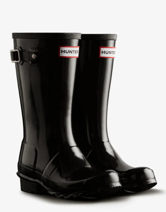 Hunter - Kids Original Boot - Glossy Black - Jente - 31-37