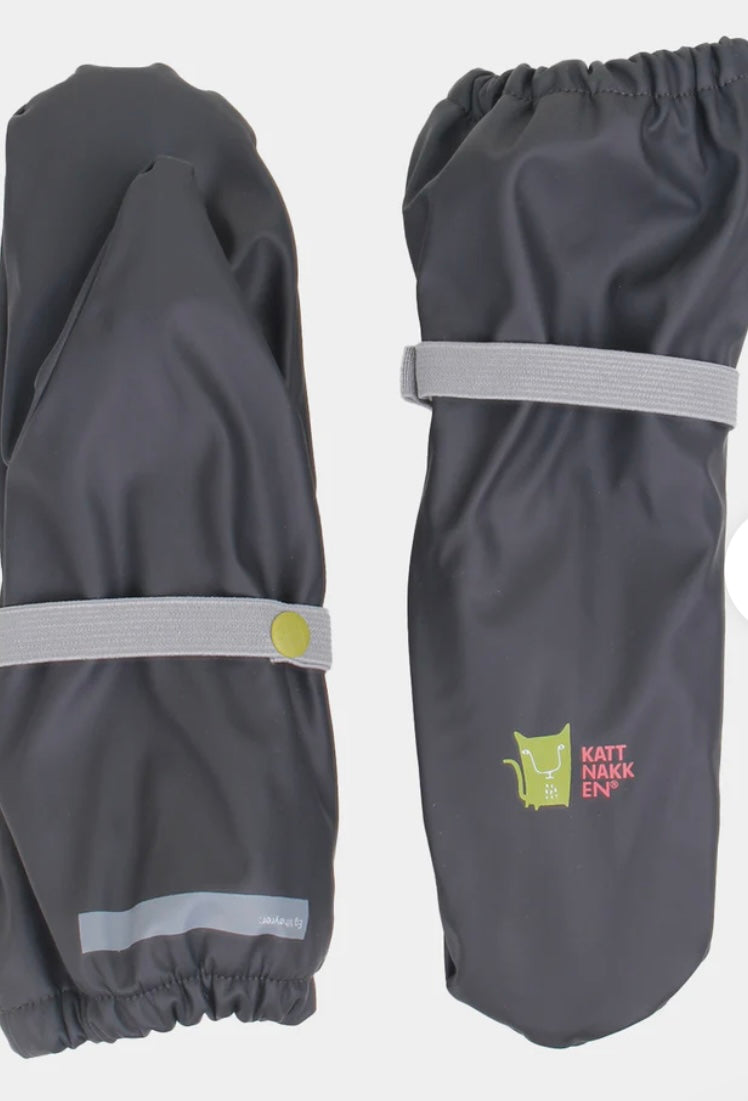 Kattnakken - Regnvotter - Kattesvart - 0/1-5/6 år