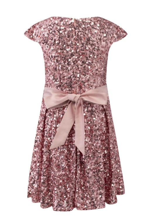 Prinsessefin - Beatrice Paljettkjole - Rosa - Jente - 2-12 år