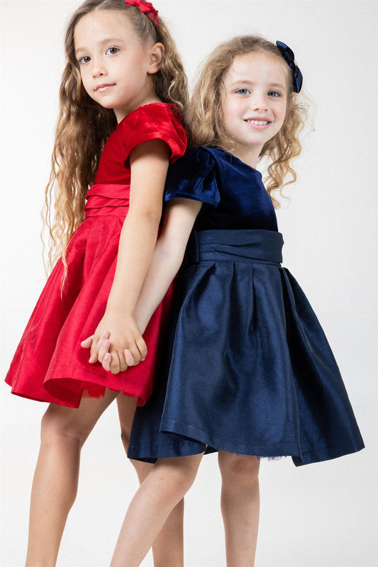 Prinsessefin – Kate Fløyelskjole – Rød – Jente – 2-10 år