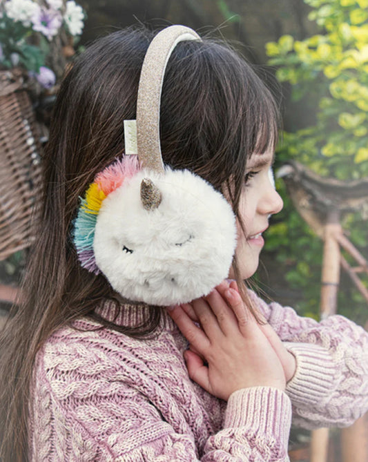 Rockahula - Rainbow Unicorn Earmuffs - Hvit - Jente