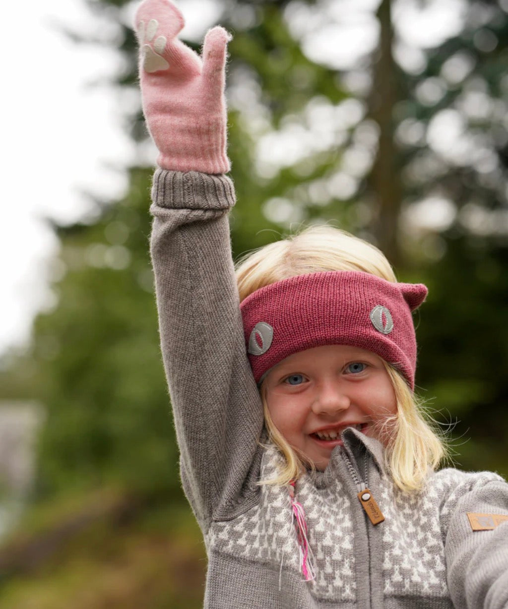 Kattnakken - Magiske ullvotter - Rosa - 1-8år