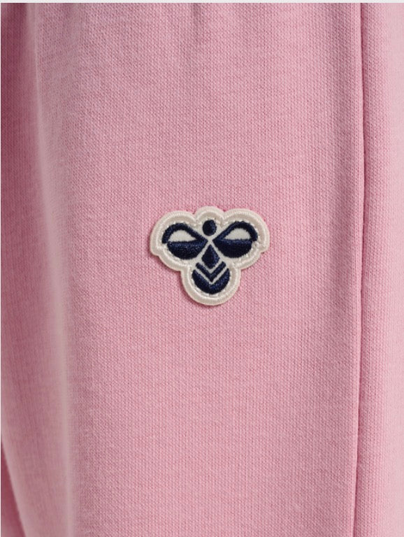 Hummel – Loose Sweatpants med brodert logo – Rosa – Jente – 0-5 år