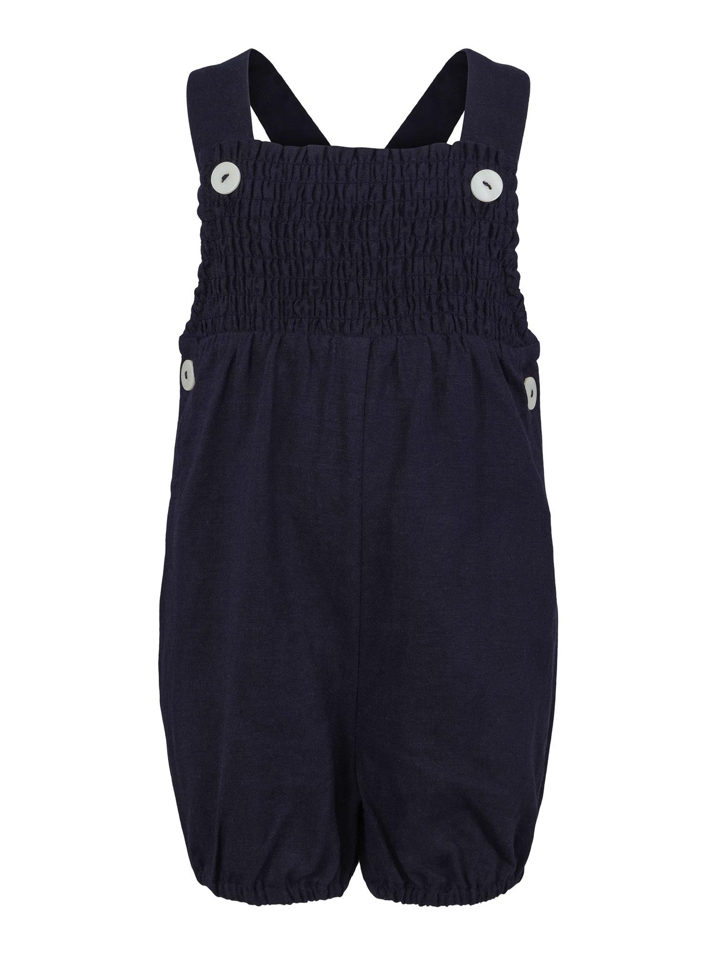 Vilje & Ve - Filip Linen Romper - Mørkeblå - Gutt - 62-92 cm