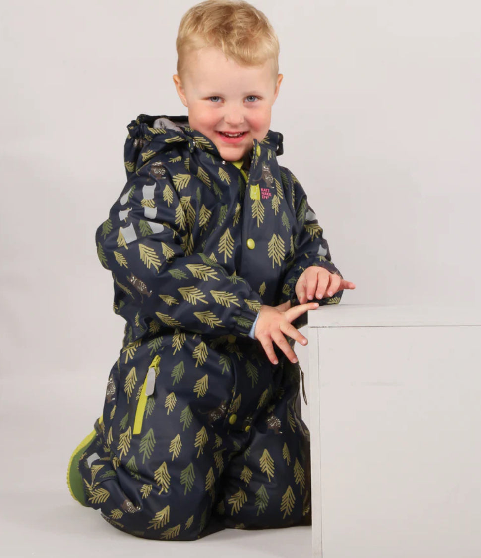 Kattnakken – Vinterregndress med Slaps – Blå – Gutt – 1-6 år