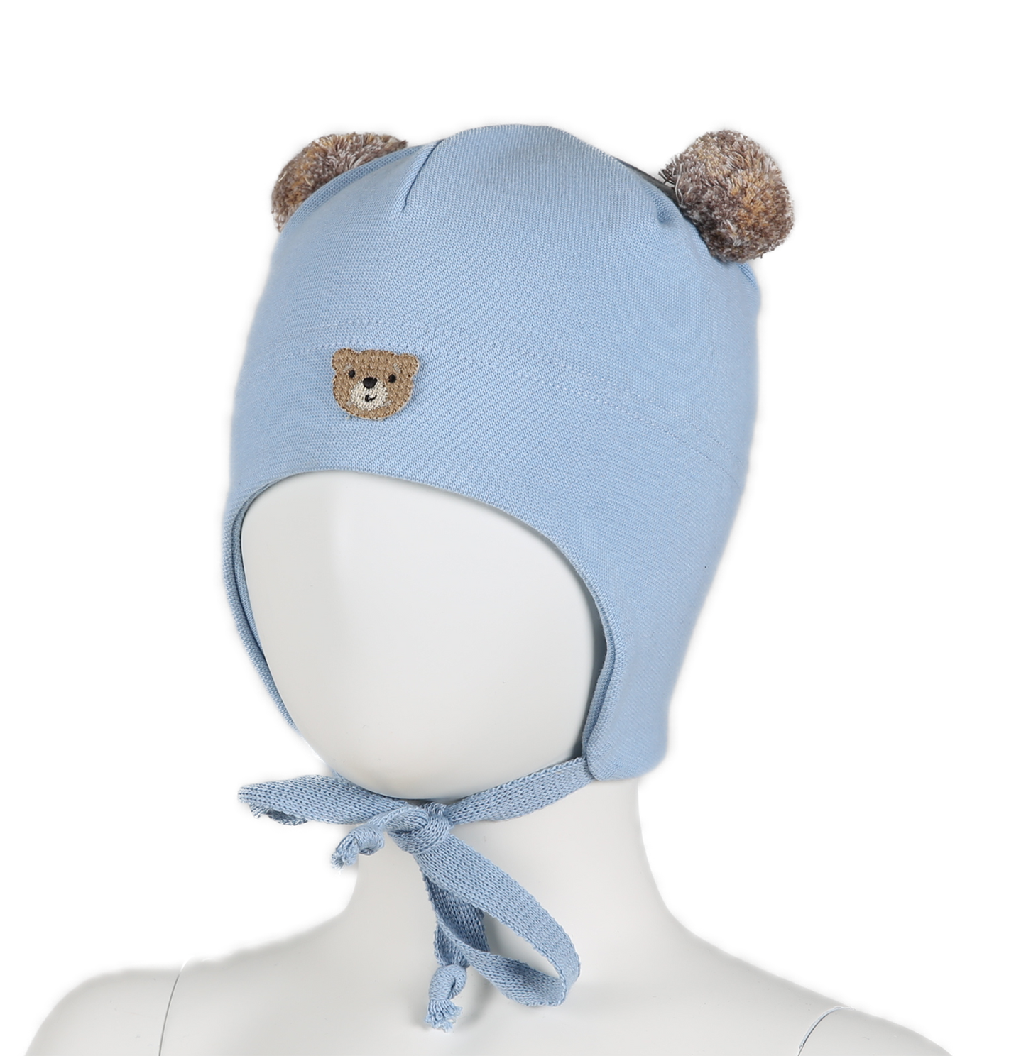 Kivat - Teddybear lue - Lysblå - Gutt - Str 0-2 år