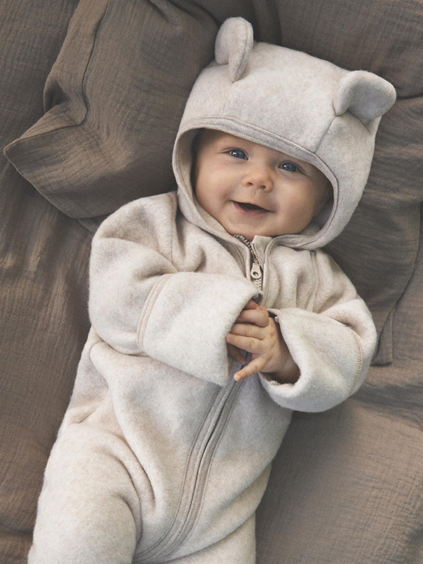 Pram Suit ears cotton fleece