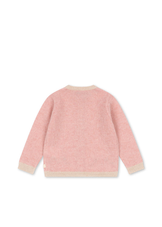 Konges Sløjd – Kitty cardigan med kattebroderi – Rosa – Jente – 1-8 år