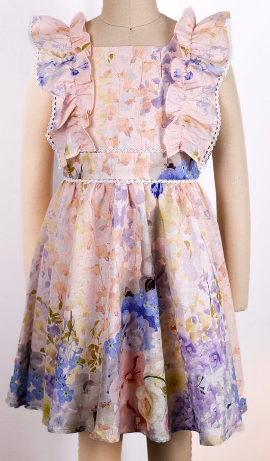 Prinsessefin - Florence Dress - Blomstret - Jente - 4-16 år