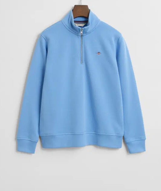 Gant - Shield Half Zip Sweatshirt - Mellomblå - Gutt - 10-16 år