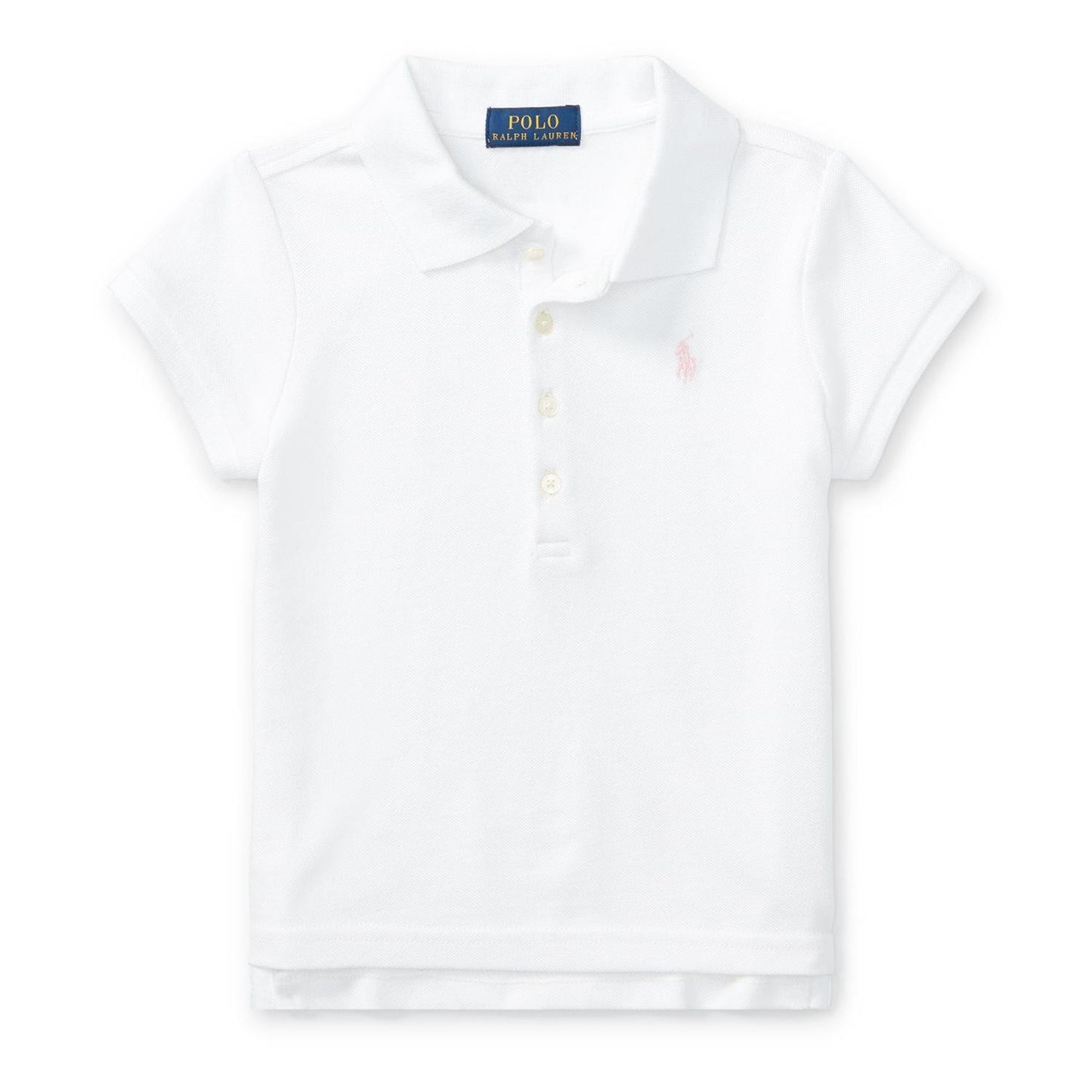 Polo Ralph Lauren - Cotton Piquet Shirt - Hvit - Jente - 7-16 år