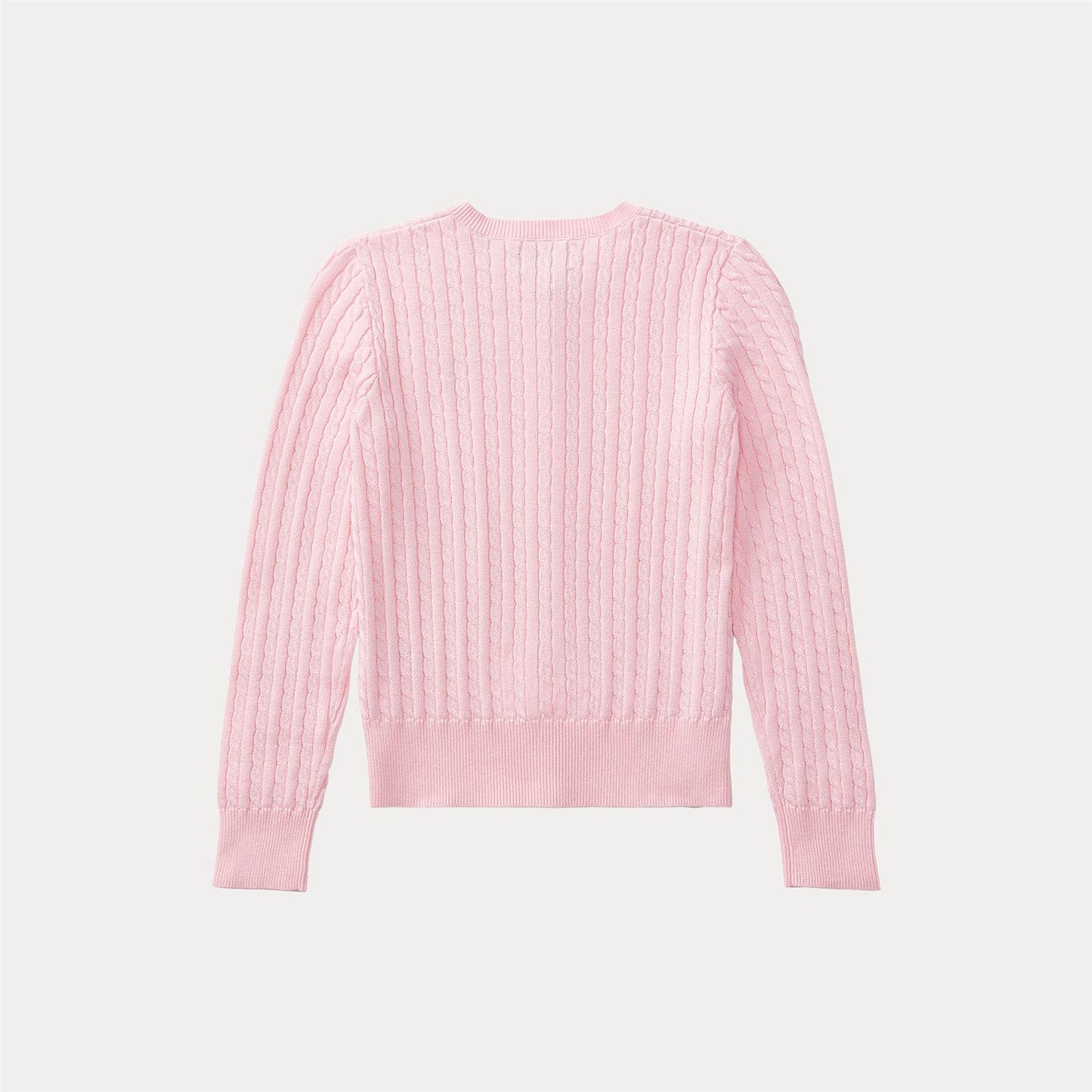 Polo Ralph Lauren - Cable Cotton Cardigan - Rosa - Jente - 7-16 år