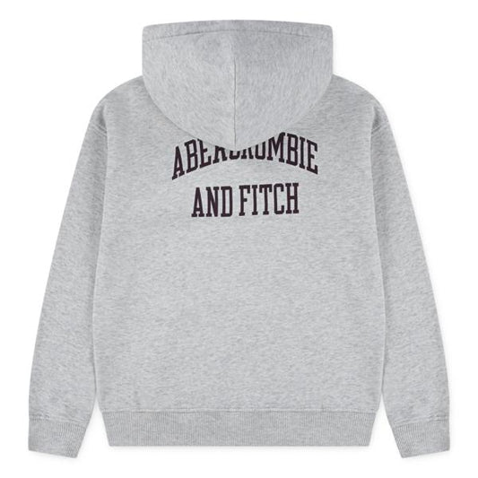 Abercrombie hettegenser grå unisex logo foran og bak