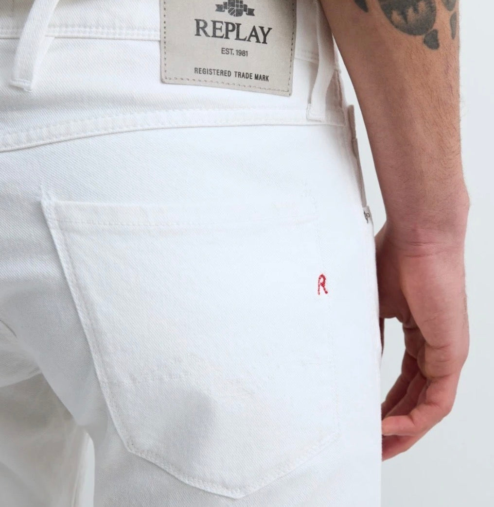 Replay - Anbass Jeans - Hvite - Jeans - 27/30-32/32