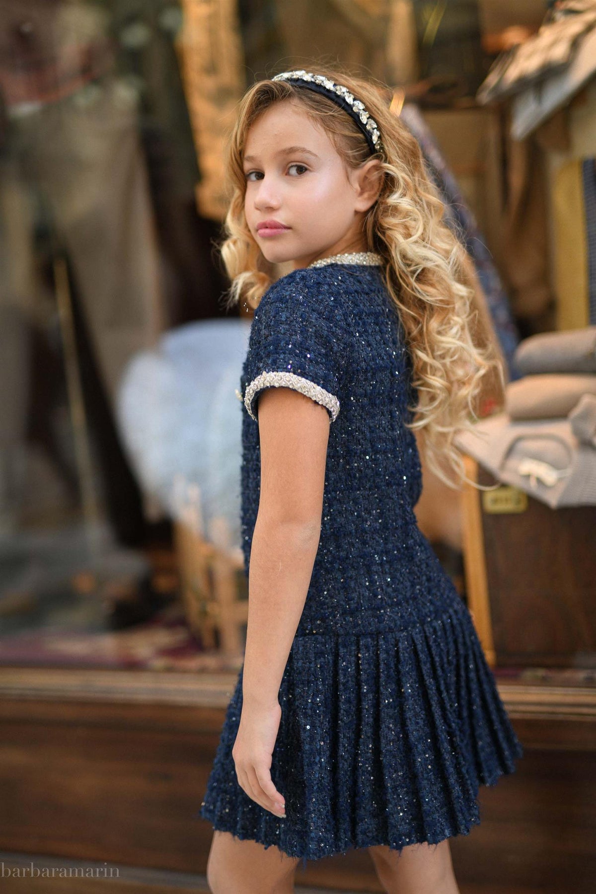 Prinsessefin - Charlotta Dress - Blå - Jente - 4-14 år