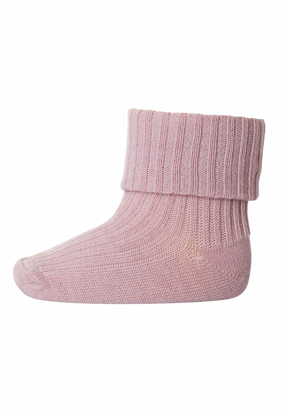 Mp - Wool rib baby socks - Woodrose - Jente - 15-28