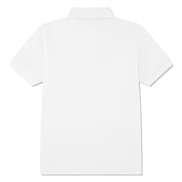 Lacoste – Pique med grønn logo – Hvit – Gutt – 8–16 år