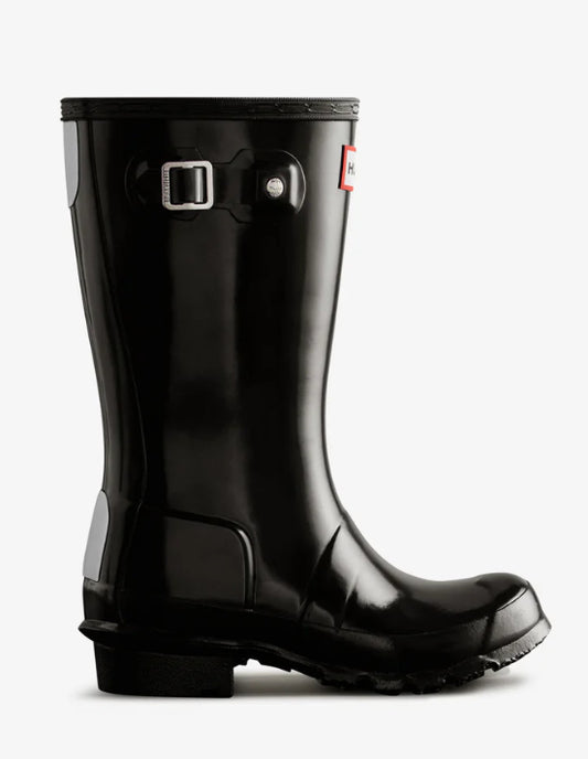 Hunter - Kids Original Boot - Glossy Black - Jente - 31-37