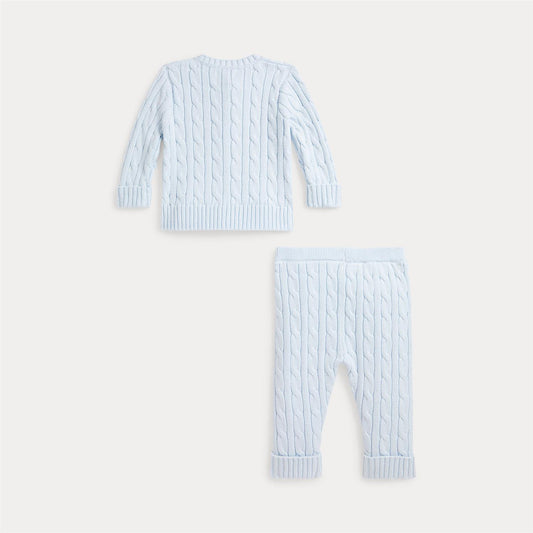 Polo Ralph Lauren - 2 delt sett - Lyseblått - Gutt - 3-12 mnd
