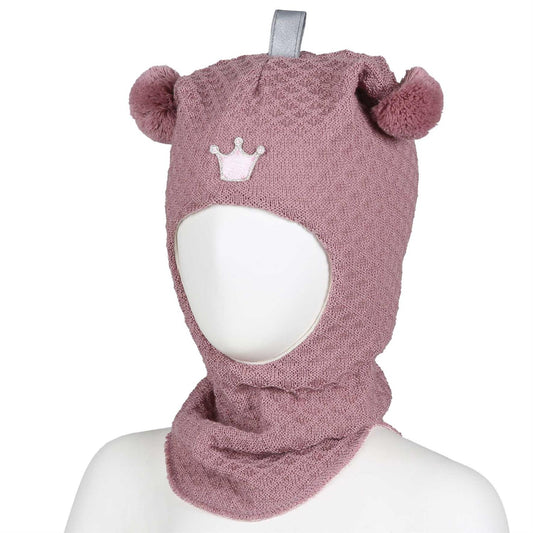 Kivat - Balaclava med krone - Rosa - Jente - 1-8 år