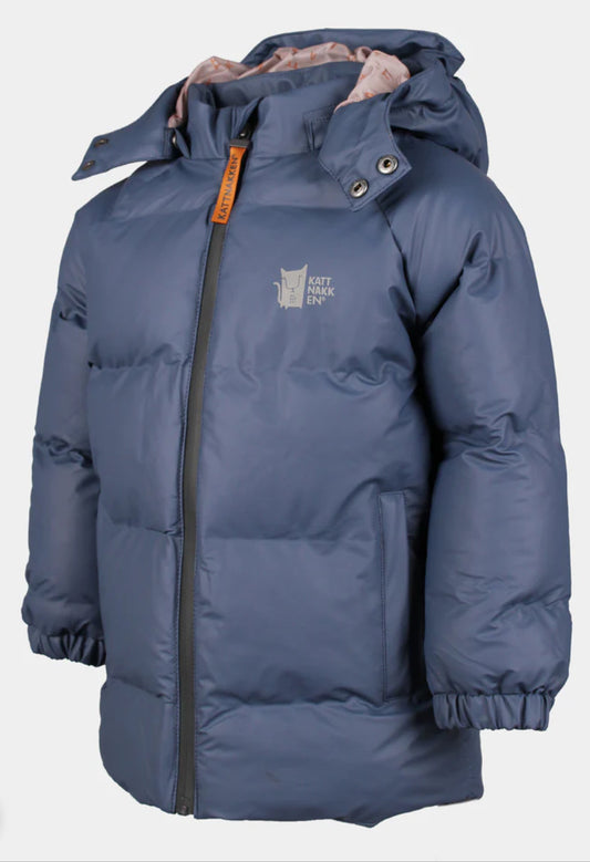 Kattnakken - Boblejakke sludd - Blå - Unisex - 3-6 år