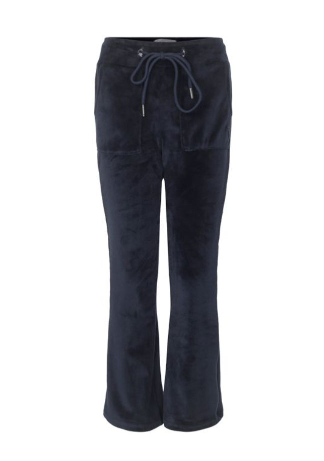 Vilje & Ve - Hermine Velour Pant - Midnight Navy - Jente - 4-12 år