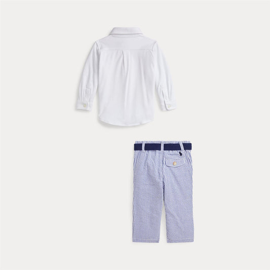 Polo Ralph Lauren - 2 delt sett - Skjorte og bukse - Gutt - 6-24 mnd