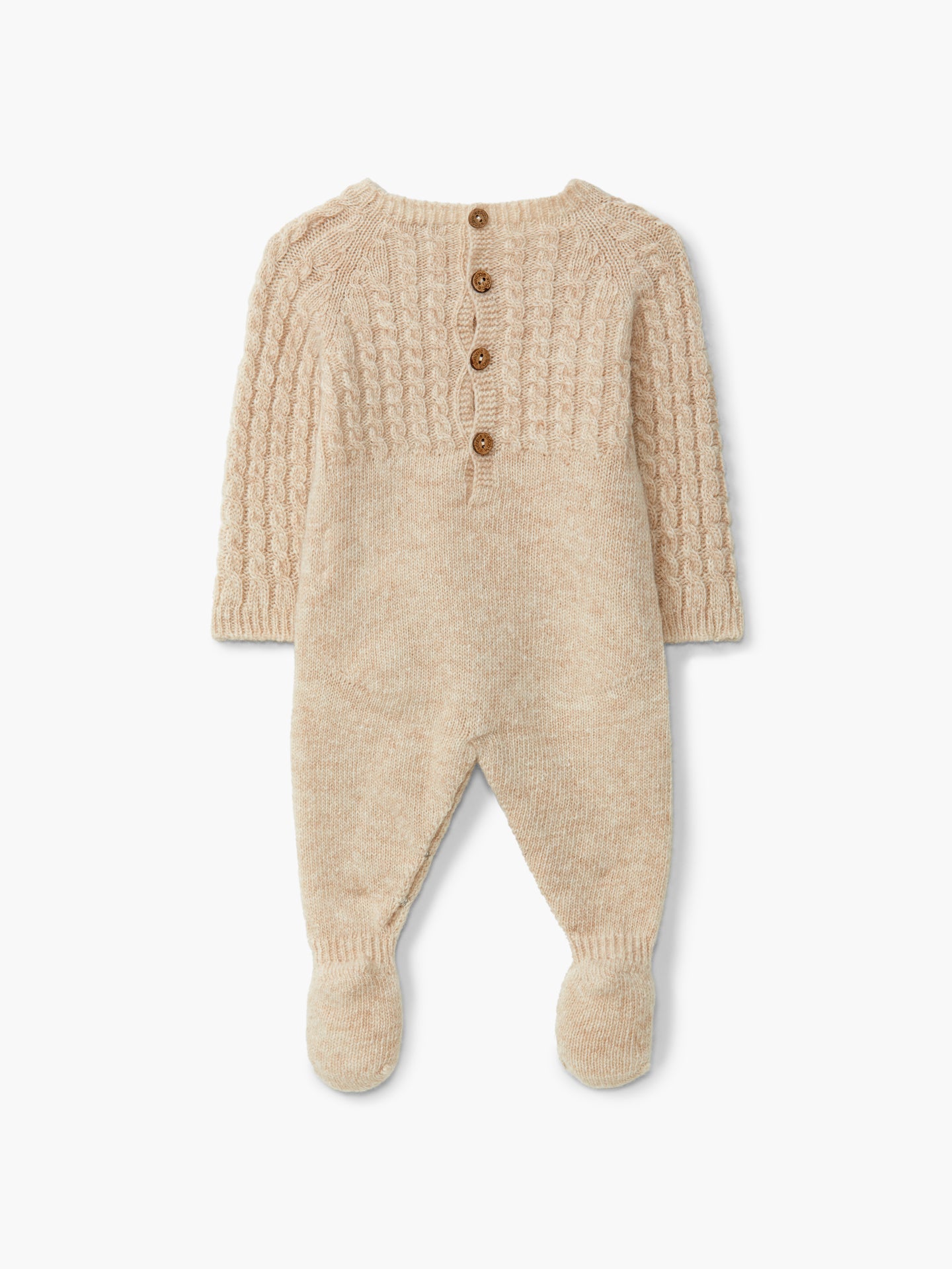 Wedoble - Ull Heldrakt - Beige - Unisex - 3-12 mnd