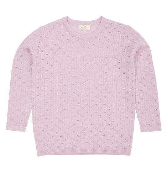 Copenhagen Colors -Merino Classic Pointelle Blouse - Lilla - Jente - 4-12 år