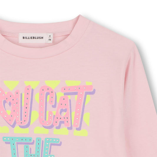 Billieblush – Tynn genser med «You Got the Power»-print – Lys rosa – Jente – 4-10 år