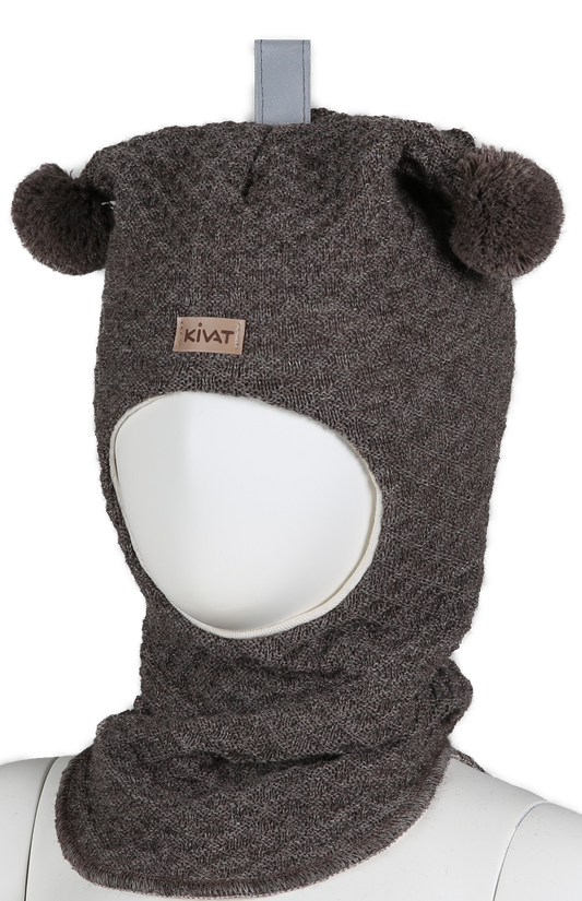 Kivat - Balaclava med Skinnlapp - Brun - unisex - 1-8 år
