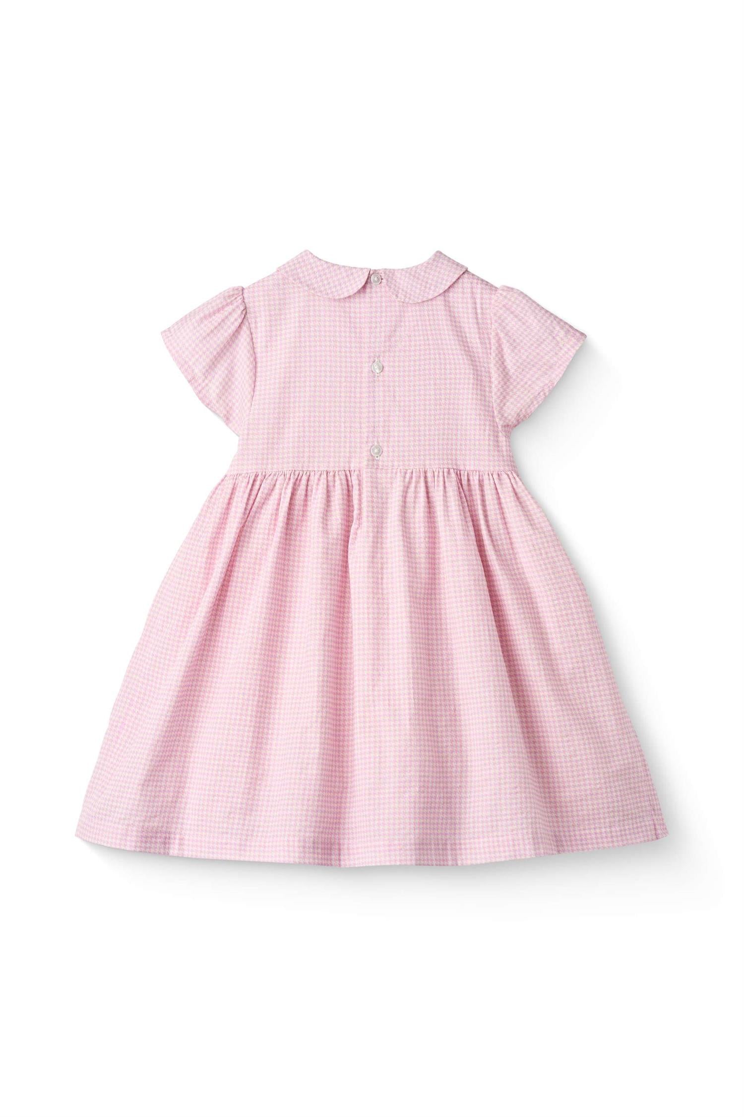 Copenhagen Colors kjole i rosa/hvit med unicorn-broderi – Jente – 2–8 år